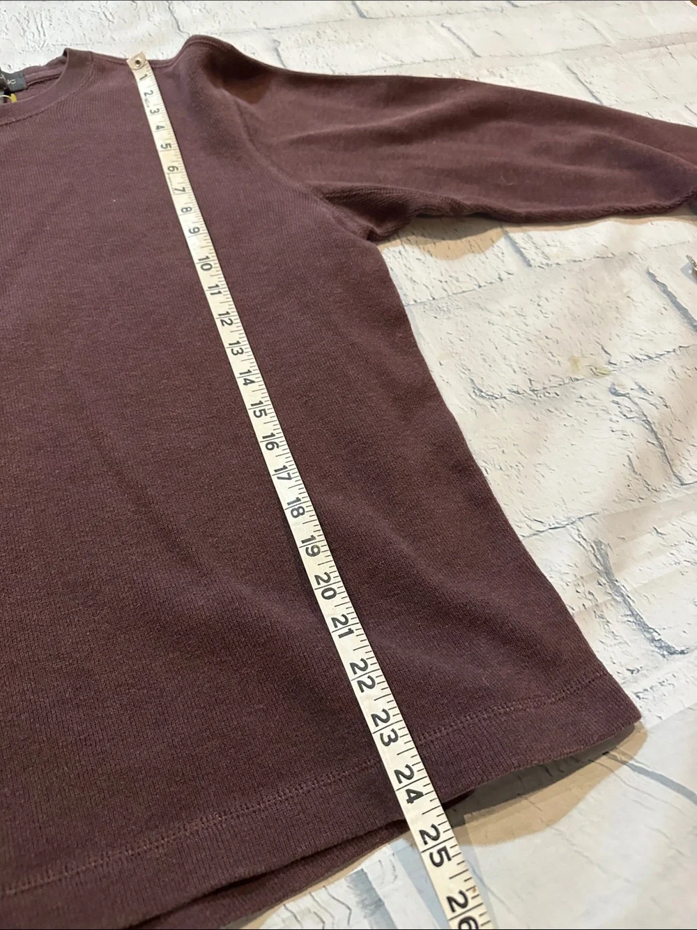 Men's Crewneck Heavy ribbed Shirt in Dark Brown
